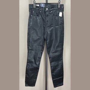 NEW Gap Jeans Womens 27 black denim skinny preppy casual shimmery